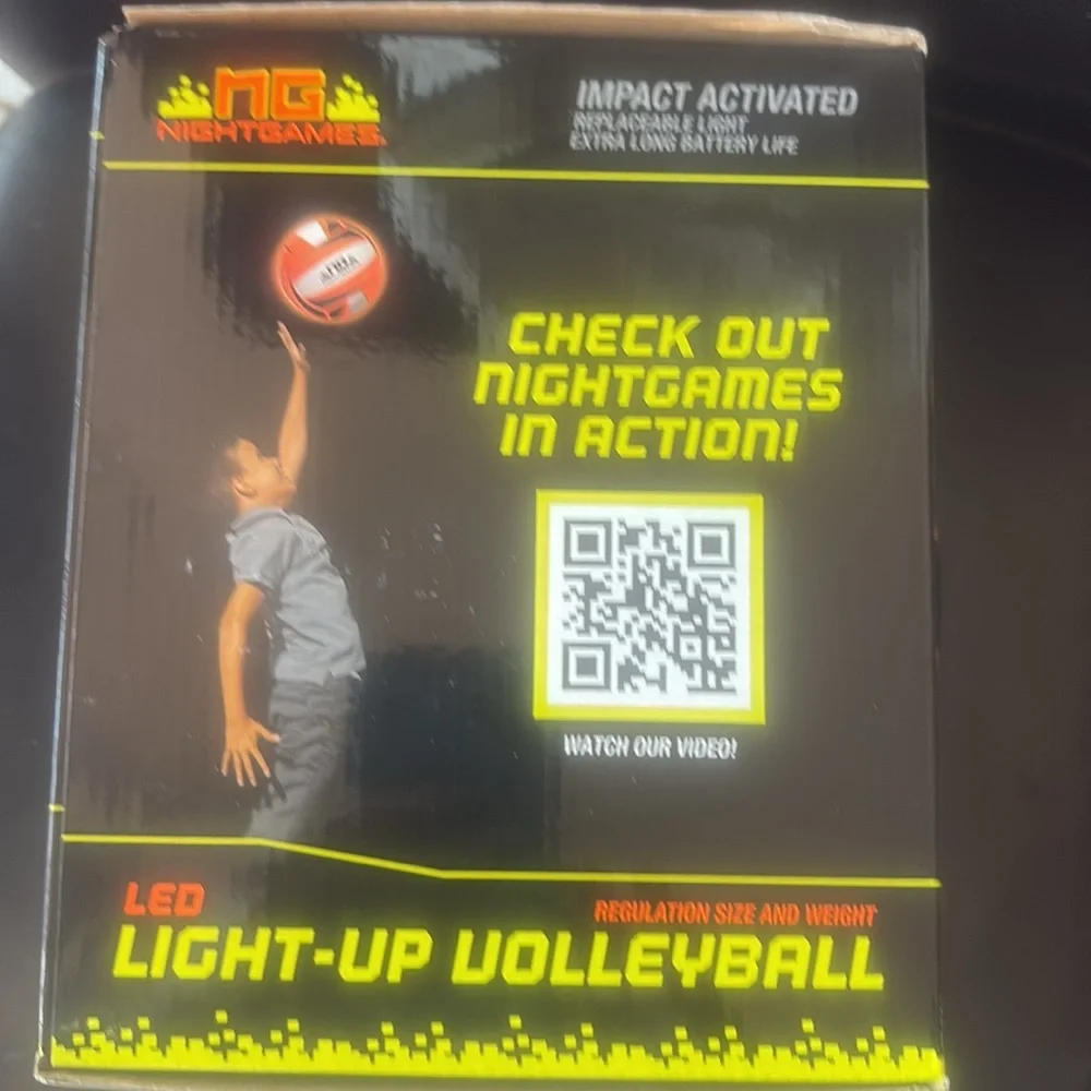 LED Light-Up Volleyball - Orange and White